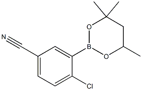 4-Chloro-3-(4,4,6-trimethyl-1,3,2-dioxaborinan-2-yl)benzonitrile Struktur