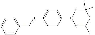 2-(4-Benzyloxyphenyl)-4,4,6-trimethyl-1,3,2-dioxaborinane Struktur