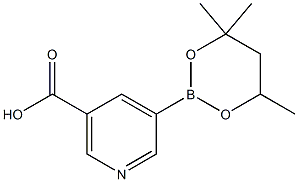 5-(4,4,6-Trimethyl-1,3,2-dioxaborinan-2-yl)-nicotinic acid Struktur