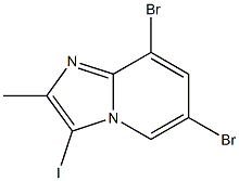 6,8-dibromo-3-iodo-2-methylimidazo[1,2-a]pyridine Struktur