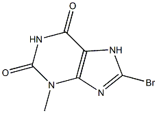 8-Bromo-3-methyl-3,7-dihydro-purine-2,6-dione ,97% Struktur