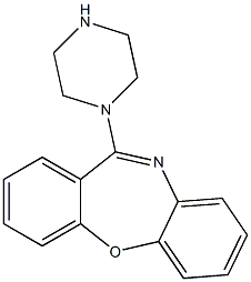 11-piperazin-1-yldibenzo[b,f][1,4]oxazepine Struktur