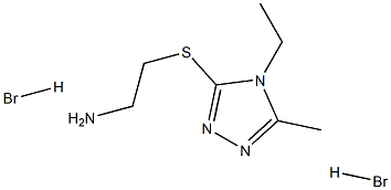 2-[(4-ethyl-5-methyl-4H-1,2,4-triazol-3-yl)thio]ethanamine dihydrobromide Struktur