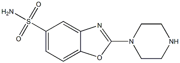 2-piperazin-1-yl-1,3-benzoxazole-5-sulfonamide Struktur