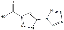 5-(1H-tetrazol-1-yl)-1H-pyrazole-3-carboxylic acid Struktur