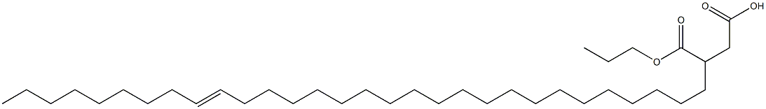 3-(21-Triacontenyl)succinic acid 1-hydrogen 4-propyl ester Struktur