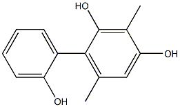 3,6-Dimethyl-1,1'-biphenyl-2,2',4-triol Struktur