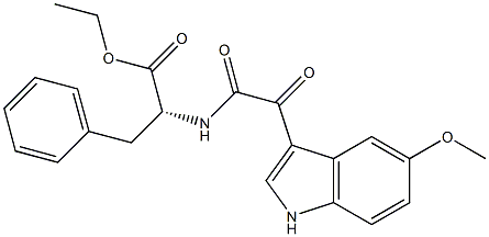 N-[[(5-Methoxy-1H-indol-3-yl)carbonyl]carbonyl]-D-phenylalanine ethyl ester Struktur