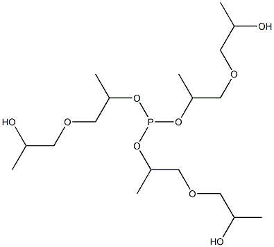 Tris[(5-hydroxy-1-methyl-3-oxahexane-1-yl)oxy]phosphine Struktur