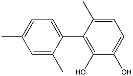 3-(2,4-Dimethylphenyl)-4-methylbenzene-1,2-diol Struktur