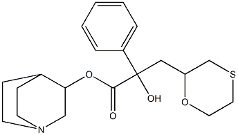 2-Hydroxy-2-phenyl-3-(4-thiomorpholinyl)propionic acid 3-quinuclidinyl ester Struktur