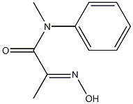 2-Hydroxyimino-N-methyl-N-phenylpropanamide Struktur