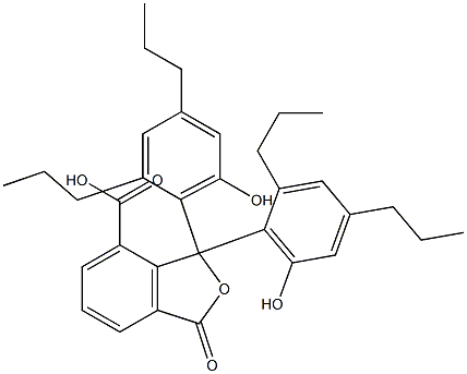 1,3-Dihydro-1,1-bis(6-hydroxy-2,4-dipropylphenyl)-3-oxoisobenzofuran-7-carboxylic acid Struktur