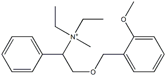 N-Ethyl-N-[2-(2-methoxybenzoxy)-1-phenylethyl]-N-methylethanaminium Struktur