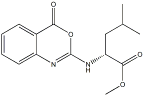 2-[(R)-3-Methyl-1-(methoxycarbonyl)butylamino]-4H-3,1-benzoxazin-4-one Struktur