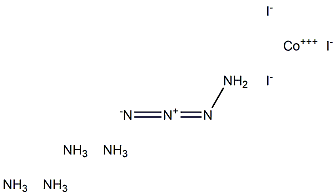 Azidopentamminecobalt(III) iodide Struktur