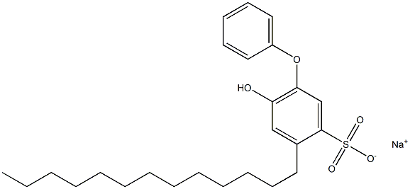 6-Hydroxy-4-tridecyl[oxybisbenzene]-3-sulfonic acid sodium salt Struktur