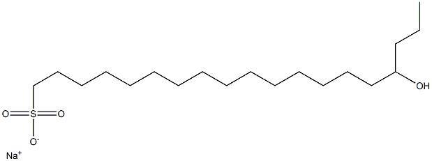 16-Hydroxynonadecane-1-sulfonic acid sodium salt Struktur