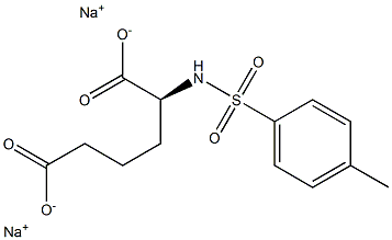 [S,(-)]-2-[(p-Tolylsulfonyl)amino]hexanedioic acid disodium salt Struktur