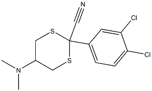 5-(Dimethylamino)-2-[3,4-dichlorophenyl]-1,3-dithiane-2-carbonitrile Struktur