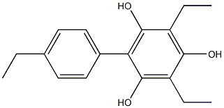 4,6-Diethyl-2-(4-ethylphenyl)benzene-1,3,5-triol Struktur