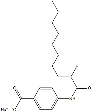 4-[(2-Fluorodecanoyl)amino]benzenecarboxylic acid sodium salt Struktur