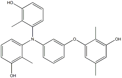 N,N-Bis(3-hydroxy-2-methylphenyl)-3-(3-hydroxy-2,5-dimethylphenoxy)benzenamine Struktur