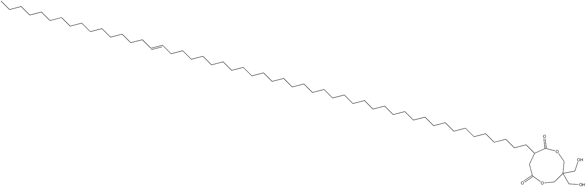 3,3-Bis(hydroxymethyl)-8-(37-tripentacontenyl)-1,5-dioxacyclononane-6,9-dione Struktur