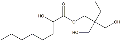 2-Hydroxyoctanoic acid 2,2-bis(hydroxymethyl)butyl ester Struktur