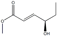 (2E,4R)-4-Hydroxy-2-hexenoic acid methyl ester Struktur