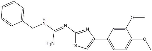 2-[[Amino(benzylamino)methylene]amino]-4-(3,4-dimethoxyphenyl)thiazole Struktur