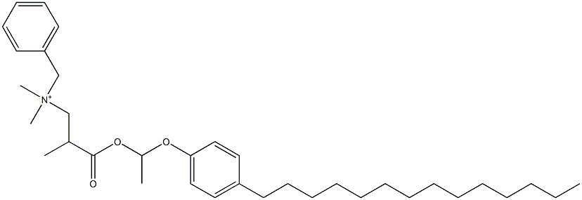 N,N-Dimethyl-N-benzyl-N-[2-[[1-(4-tetradecylphenyloxy)ethyl]oxycarbonyl]propyl]aminium Struktur