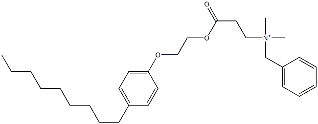 N,N-Dimethyl-N-benzyl-N-[2-[[2-(4-nonylphenyloxy)ethyl]oxycarbonyl]ethyl]aminium Struktur