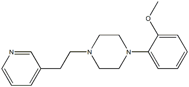 4-(o-Methoxyphenyl)-1-[2-(3-pyridyl)ethyl]piperazine Struktur