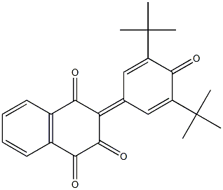 2-(3,5-Di-tert-butyl-4-oxo-2,5-cyclohexadien-1-ylidene)-1,3,4(2H)-naphthalenetrione Struktur