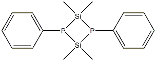 2,2,4,4-Tetramethyl-1,3-diphenyl-1,3-diphospha-2,4-disilacyclobutane Struktur