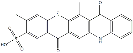 5,7,12,14-Tetrahydro-3,6-dimethyl-7,14-dioxoquino[2,3-b]acridine-2-sulfonic acid Struktur