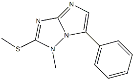 2-(Methylthio)-6-phenyl-1-methyl-1H-imidazo[1,2-b][1,2,4]triazole Struktur