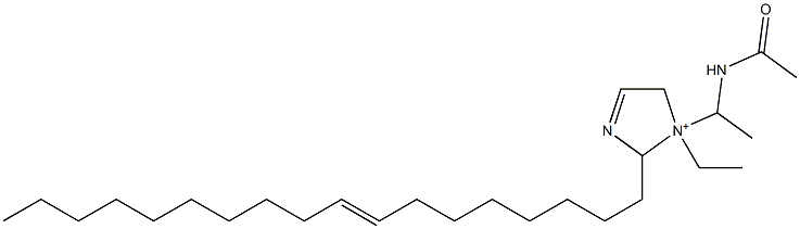 1-[1-(Acetylamino)ethyl]-1-ethyl-2-(8-octadecenyl)-3-imidazoline-1-ium Struktur