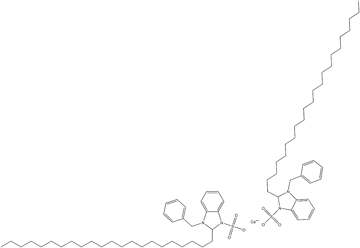 Bis(1-benzyl-2,3-dihydro-2-docosyl-1H-benzimidazole-3-sulfonic acid)calcium salt Struktur