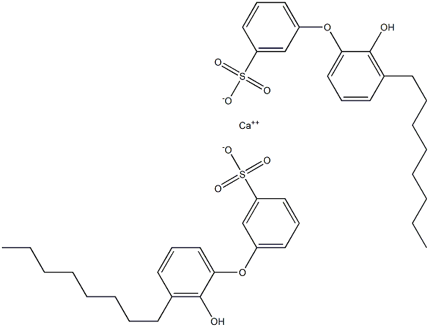 Bis(2'-hydroxy-3'-octyl[oxybisbenzene]-3-sulfonic acid)calcium salt Struktur