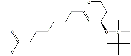 (8E,10R)-10-(tert-Butyldimethylsilyloxy)-12-oxo-8-dodecenoic acid methyl ester Struktur