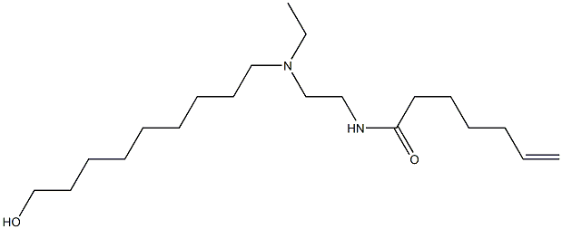 N-[2-[N-Ethyl-N-(9-hydroxynonyl)amino]ethyl]-6-heptenamide Struktur