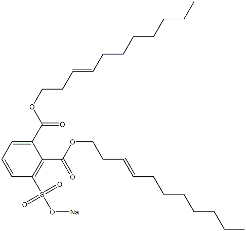 3-(Sodiosulfo)phthalic acid di(3-undecenyl) ester Struktur