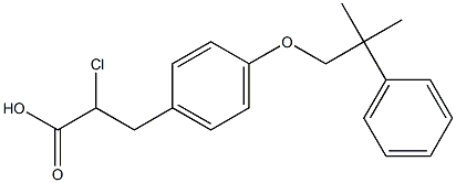 2-Chloro-3-[4-(2-methyl-2-phenylpropyloxy)phenyl]propanoic acid Struktur