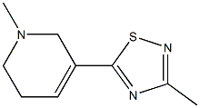 3-Methyl-5-[(1,2,5,6-tetrahydro-1-methylpyridin)-3-yl]-1,2,4-thiadiazole Struktur