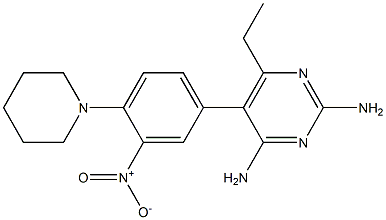 2,4-Diamino-6-ethyl-5-(3-nitro-4-(piperidin-1-yl)phenyl)pyrimidine Struktur