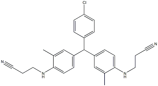 4,4'-(4-Chlorophenylmethylene)bis[N-(2-cyanoethyl)-2-methylbenzenamine] Struktur