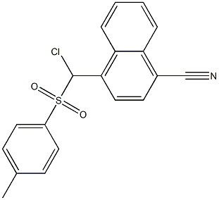 4-[Chloro[(4-methylphenyl)sulfonyl]methyl]naphthalene-1-carbonitrile Struktur