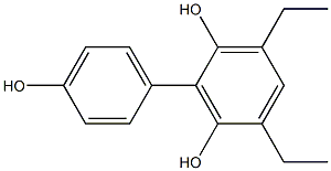 3,5-Diethyl-1,1'-biphenyl-2,4',6-triol Struktur